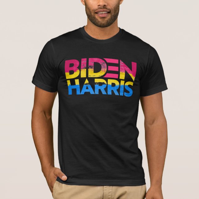 Biden Harris Pansexuell Pride T-Shirt (Framsida)
