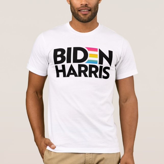 Biden Harris Pansexuell Pride T-Shirt (Framsida)