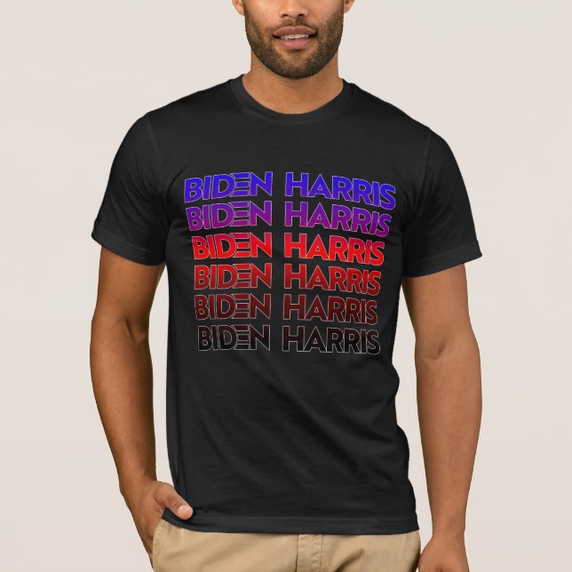 Biden Harris Polyamory Pride T-Shirt (Framsida)
