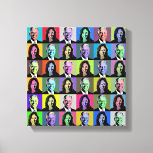 Biden Harris Pop Art (36 Färger) Canvastryck