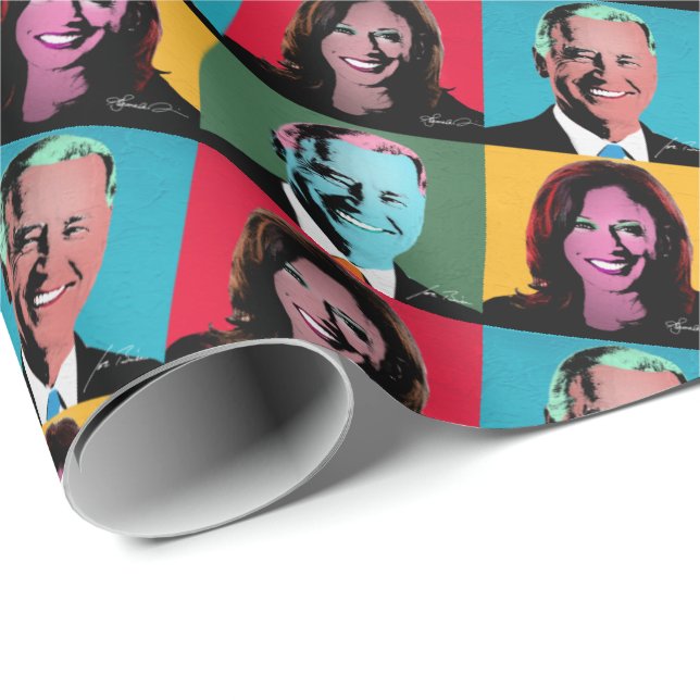 Biden Harris-poppart Presentpapper (Rullad Hörn)