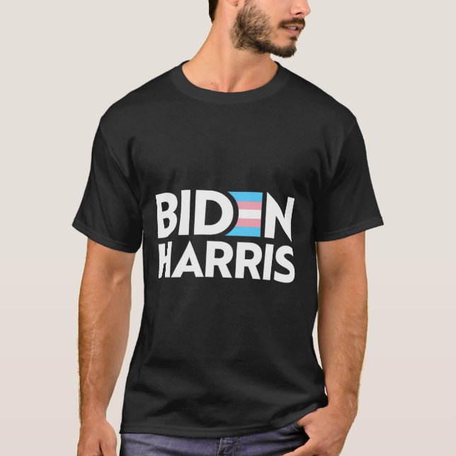 Biden Harris President Trans Pride Flagga Joe Kama T Shirt (Framsida)