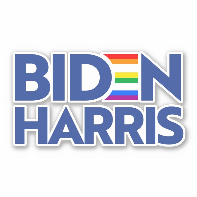 BIDEN HARRIS PRIDE KLISTERMÄRKEN (Framsida)