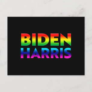 "Biden Harris" pride lgbtq lgbt rainbow färg Vykort