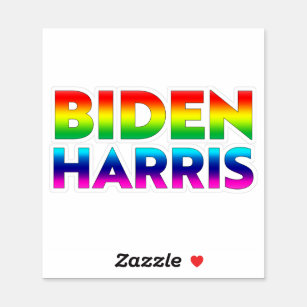 "Biden Harris" Pride rainbow färg lgbt lgbtq Klistermärken