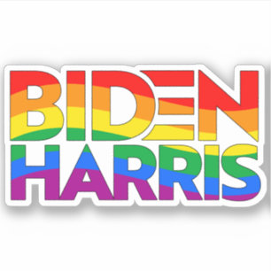 Biden Harris Pride Rainbow Klistermärken
