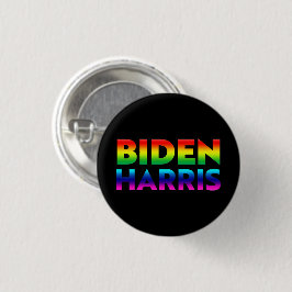 Biden Harris - Pride regnbåge färg brev Knapp