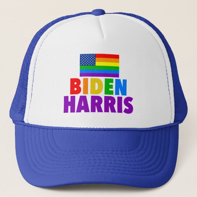 Biden Harris Rainbow American Flagga Gay pride Keps (Framsida)