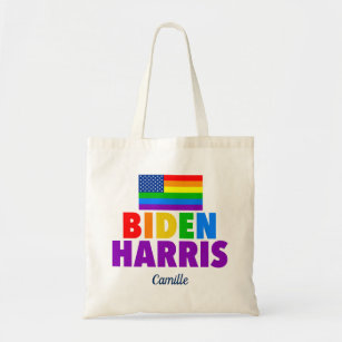 Biden Harris Rainbow American Flagga LGBT Anpassni Tygkasse