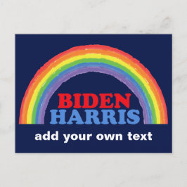 Biden Harris Rainbow Cute Anpassningsbar Democrat Vykort