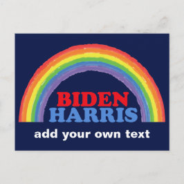 Biden Harris Rainbow Cute Anpassningsbar Democrat Vykort