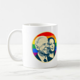 Biden Harris Rainbow Pride Kaffemugg