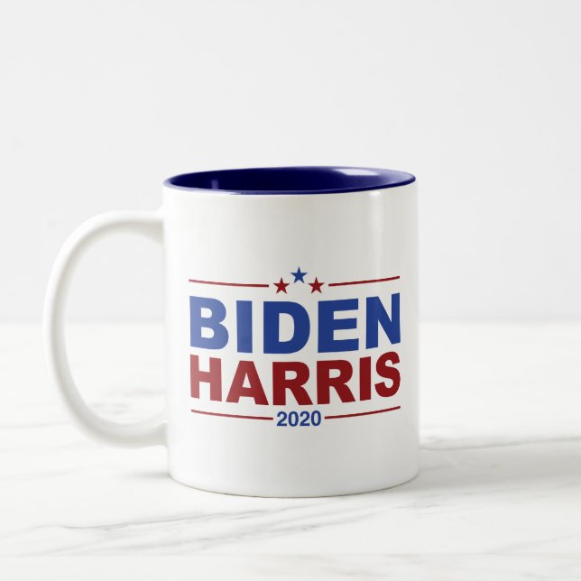 BIDEN/HARRIS Red & Blue Two-Tone Coffee Mugg (Vänster)