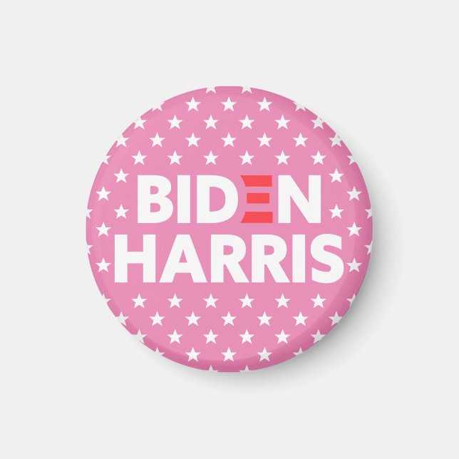 Biden/Harris Stars Mönster Rosa Magnet (Framsidan)