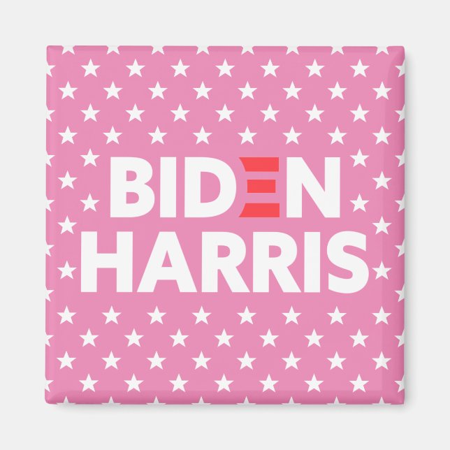 Biden/Harris Stars Mönster Rosa Magnet (Framsidan)