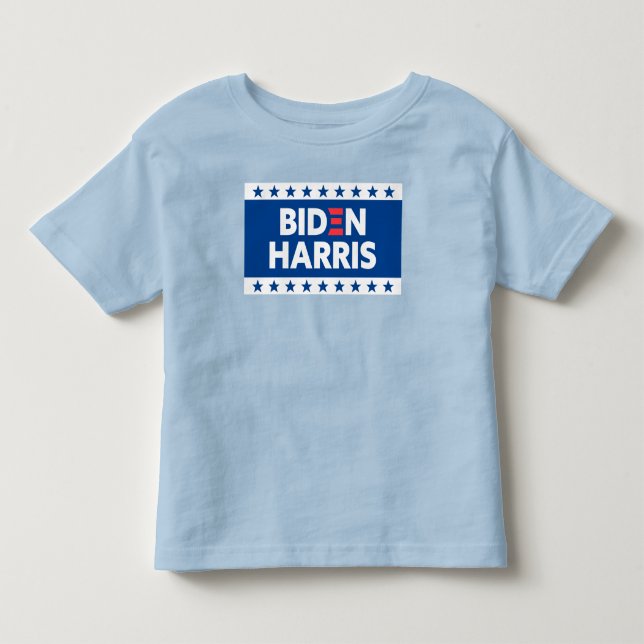Biden/Harris Stars Ram White Blue T Shirt (Framsida)