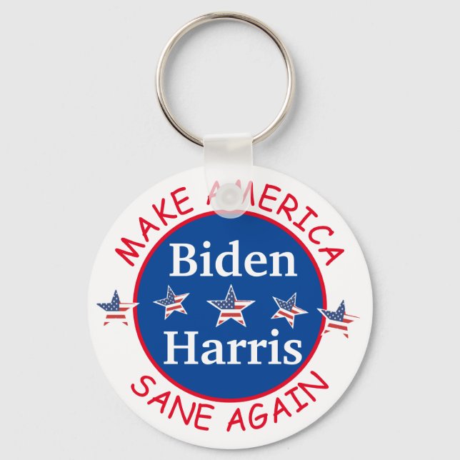 Biden Harris stöder politisk demokrati Nyckelring (Framsida)