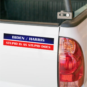 Biden Harris Stupid är som Stupid gör! Bildekal