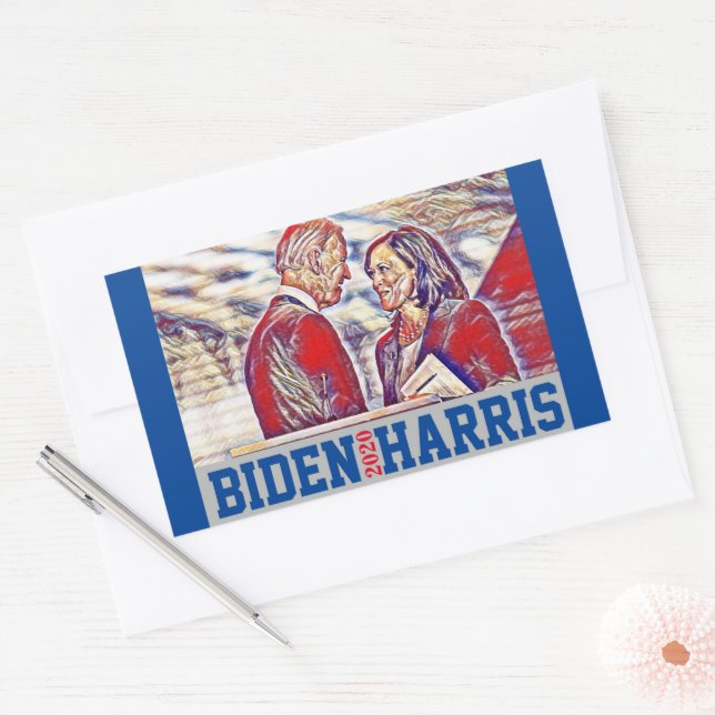 Biden Harris Together 2020 Rektangulärt Klistermärke (Kuvert)