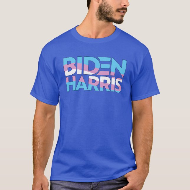 Biden Harris Trans Pride T Shirt (Framsida)