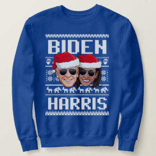 Biden Harris Uggig julsötare Lång Ärmad Tröja
