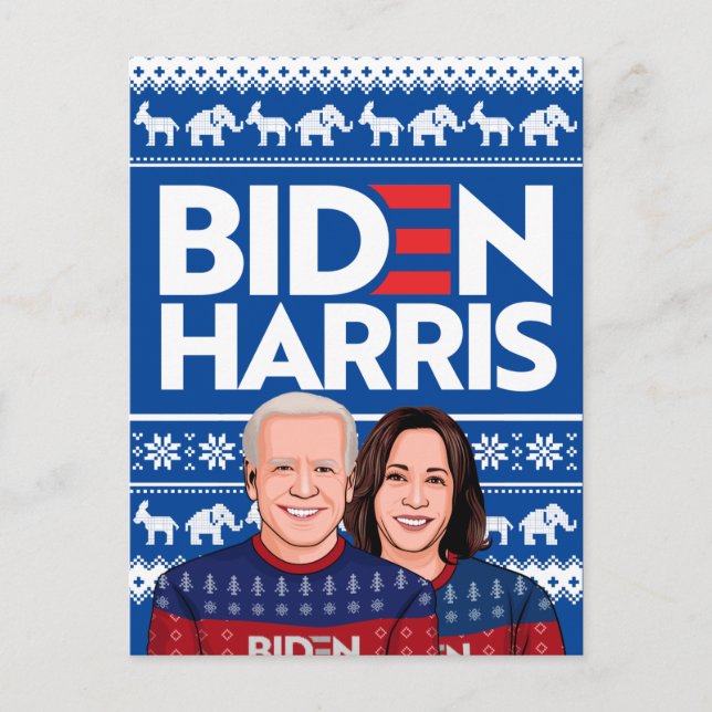 BIDEN HARRIS UGLY SVEATER VYKORT (Framsida)