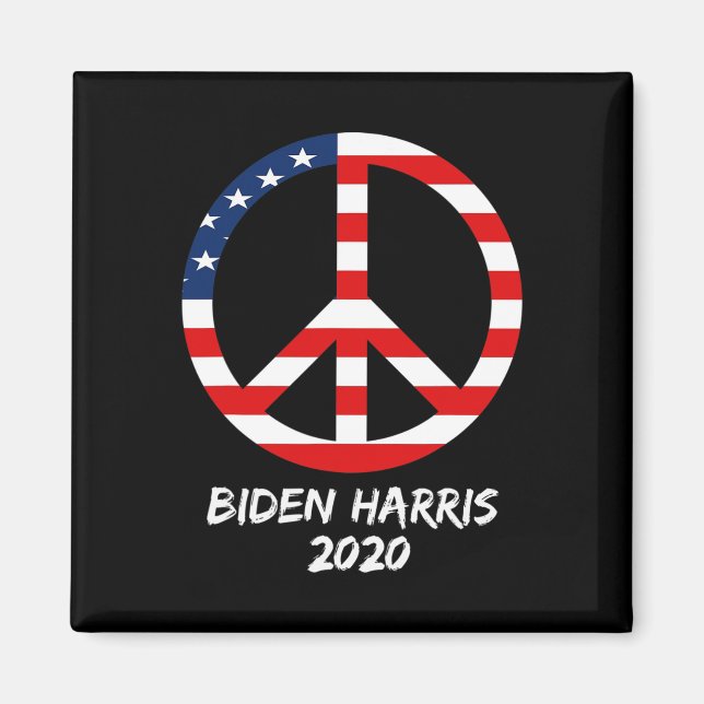 Biden Harris Val Democratic USA flagga Peace Si Magnet (Framsidan)