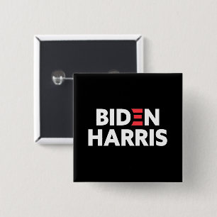 Biden / Harris Val Kampanj Black & White Knapp