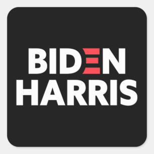 Biden / Harris Valection Kampanj Black and White Fyrkantigt Klistermärke