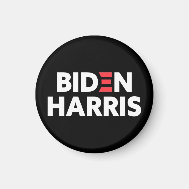 Biden / Harris Valection Kampanj Black and White Magnet (Framsidan)