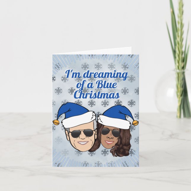 Biden Harris-valet drömmer om en blå jul Helgkort (Framsida)