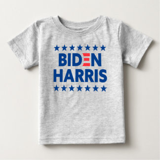 Biden Harris valstöd Blue Stars Grått T Shirt