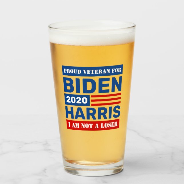 Biden Harris Veterans är inte ett glassglas som gå Glaskopp (Framsida fylld)