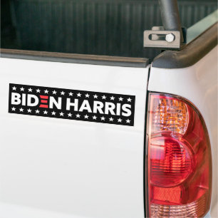Biden/Harris White Stars Black Bildekal