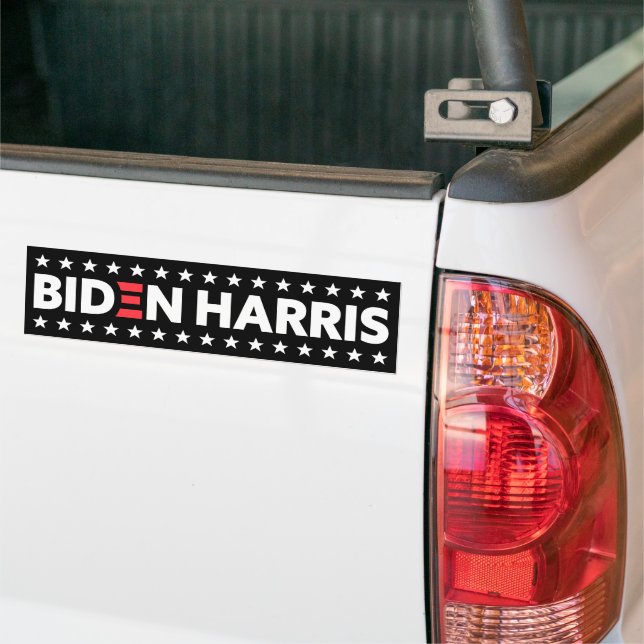 Biden/Harris White Stars Black Bildekal (På lastbil)