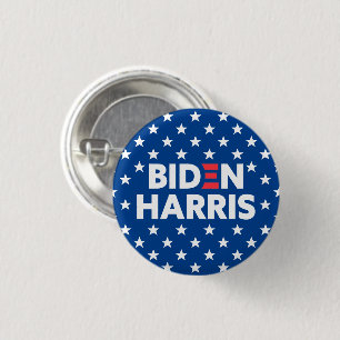 Biden/Harris White Stars Mönster Blue Knapp