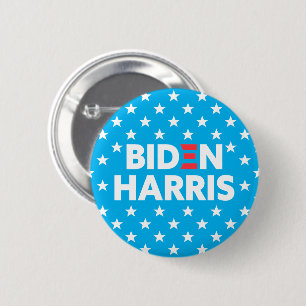 Biden/Harris White Stars Mönster Blue Knapp