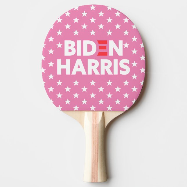 Biden/Harris White Stars Mönster Rosa Pingisracket (Framsidan)