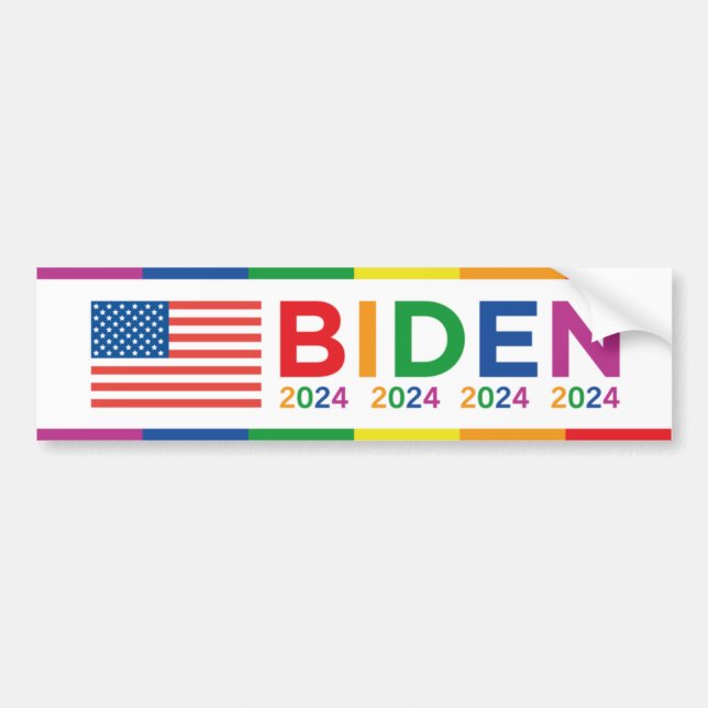 Biden HBTQ 2024 Bildekal (Framsidan)