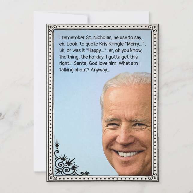 Biden Helgdag-kort för anpassade Julkort (Framsida)