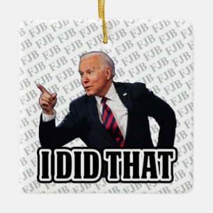 Biden i gjorde FJB lustigt anti joe Biden Julgransprydnad Keramik
