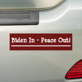 Biden in - fred ut! Bumper Sticker Bildekal