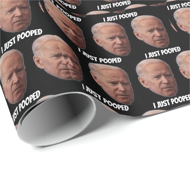 BIDEN JAG BARA PÅPEKADE TILLFÄLLENS VARNING PAPPER PRESENTPAPPER (Rullad Hörn)