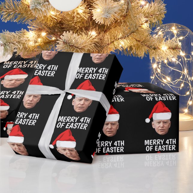 BIDEN JUL GLAD PÅSK 4 WRAPPINGPAPPER PRESENTPAPPER (Helgdagar)