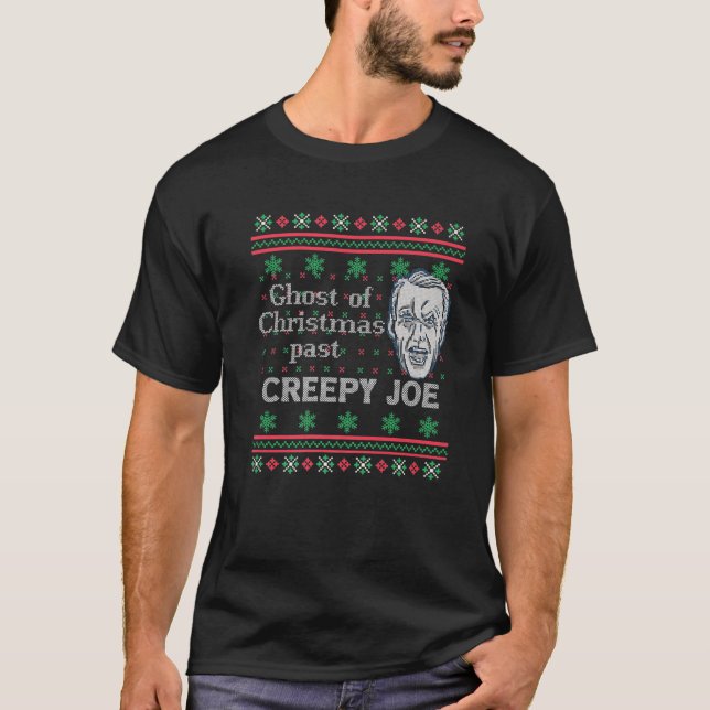 Biden jul Past Funny Policy Ugly Christma T Shirt (Framsida)