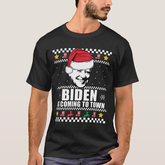 Biden kommer att äga Mem, som är en vacker julsöta T Shirt (Framsida)