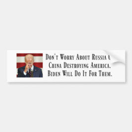 Biden kommer att förstöra America Bumper Sticker Bildekal