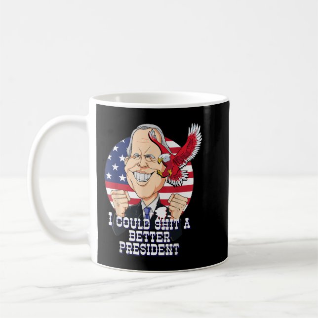 Biden Mail Order President Låt oss Go Biden Ljugit Kaffemugg (Vänster)