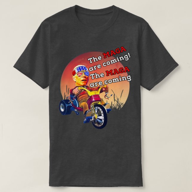 Biden Midnight Ride MAGA kommer med Vuxen Costume T Shirt (Design framsida)