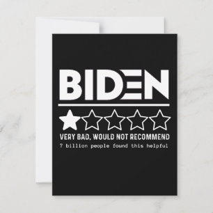Biden Mycket dålig skulle inte rekommendera T-Shir Spara Datumet